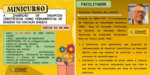 MINICURSO - A INSERÇÃO DE DESAFIOS CIENTÍFICOS COMO FERRAMENTAS DE ENSINO NA EDUCAÇÃO BÁSICA